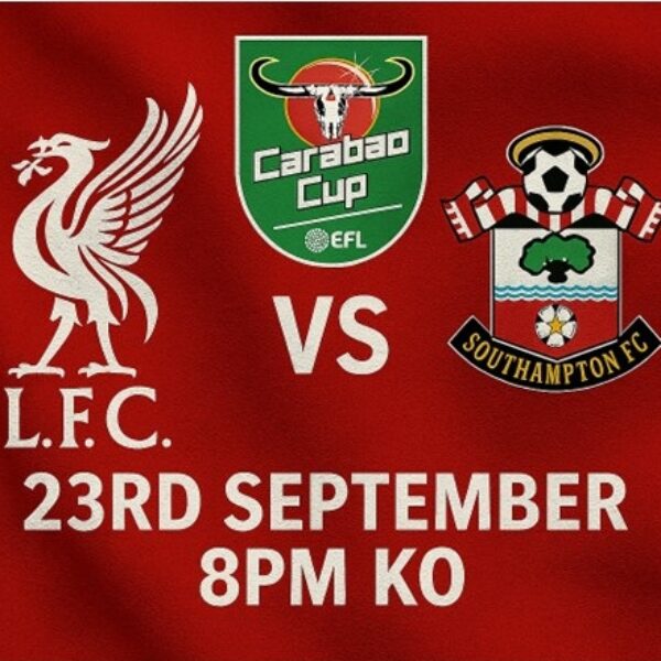 Return Coach tickets - Carabao Cup: Southampton (23/09)