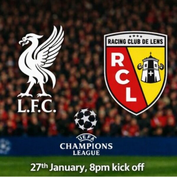 Return Coach tickets - Champions League: Lens (27/01)